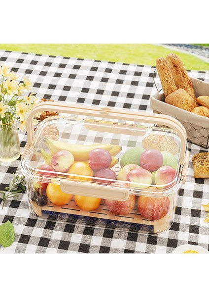 Taşınabilir Buzdolabı Taze Tutma Kutusu Kollu Büyük Kapasiteli Taşınabilir Net Buzdolabı Için Meyve Saklama Kapları (Yurt Dışından) fırsatları