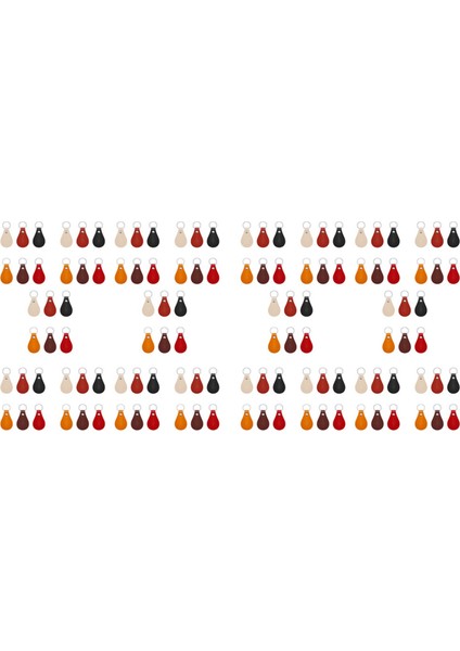 120PCS Pu Deri Anahtar Fob Kiti Deri Anahtar Fobs Perçinli ve Anahtar Halkalar ile Dıy Lazer Gravür Için Deri Anahtarlık (Yurt Dışından)