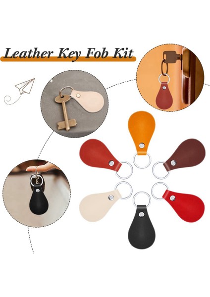 120PCS Pu Deri Anahtar Fob Kiti Deri Anahtar Fobs Perçinli ve Anahtar Halkalar ile Dıy Lazer Gravür Için Deri Anahtarlık (Yurt Dışından) indirimleri