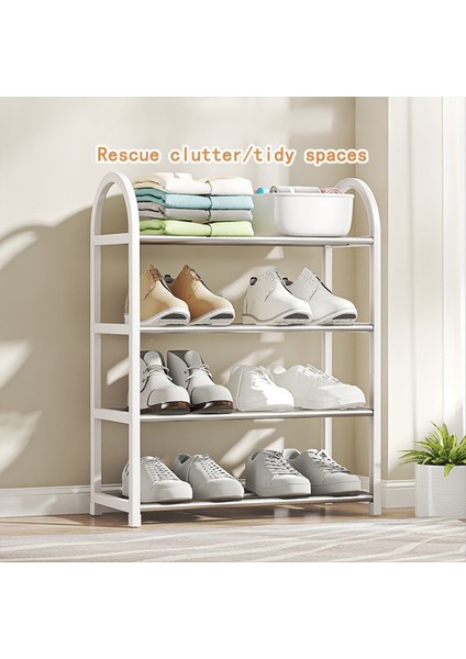 Ayakkabı Rafı Giriş ve Ön Kapı Girişi Için Ayakkabı Dolabı 4 Katman Ayakkabı Dolabı Kurulumu Kolay Siyah (Yurt Dışından) fırsatları