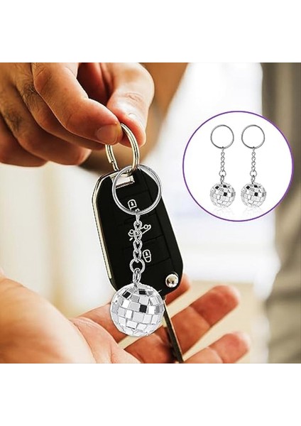 60PCS Mini Disko Top Anahtarlık 70S Disko Parti Iyilikleri Ayna Topu Anahtarlık Anahtarlık Seti Disko Tema Parti Dekorasyonları (Yurt Dışından) indirimleri