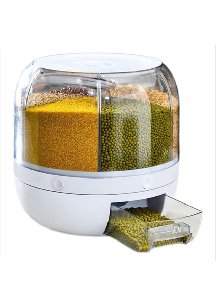 6 Izgara Tahıl Konteyneri Dağıtıcı Tezgah Tahıl Organizatörü ve Dağıtıcı Tur 360 Gıda Dönen Dispenser (Yurt Dışından) fiyatları