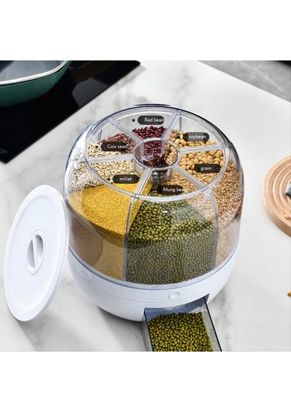 6 Izgara Tahıl Konteyneri Dağıtıcı Tezgah Tahıl Organizatörü ve Dağıtıcı Tur 360 Gıda Dönen Dispenser (Yurt Dışından) modelleri