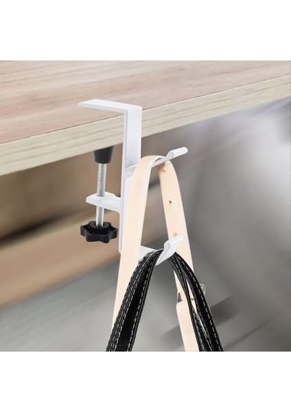 2pcs Masa Montaj Torba Tutucu Kanca Kelepçesi-On Sırt Çantası Askı Taşınabilir Masa Montajı Masa Masası (Beyaz) Için Tutucu (Yurt Dışından) modelleri