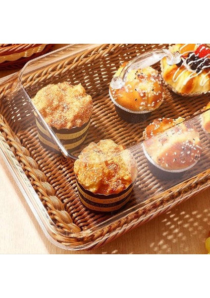 Kapaklı Sepet Yemek Için Kapaklı Sepet Masa Üstü Yemek Servis Sepeti Dokuma Piknik Sepeti Kahverengi Servis Için Ekmek Sepeti (Yurt Dışından) indirimleri