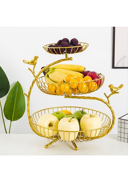 3 Katmanlı Meyve Sepeti Tutucu Dekoratif Meyve Kasesi Raf Metal Standı Tablo Tezgahı Sebzeler Için Ekmek Atıştırmalık (Yurt Dışından) modelleri