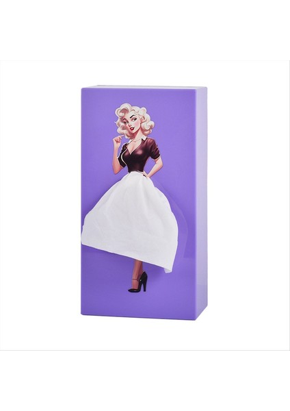 Karikatür Anime Kız Doku Kutusu Uçan Etek Doku Kutusu Tutu Kız Yüz Doku Kutusu Sevimli Masaüstü Dekorasyon Süsleri F (Yurt Dışından)