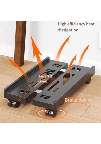 Ayarlanabilir Mobil Cpu Stand Havalandırılmış Bilgisayar Kulesi Stand Pc Tower Stand 4 Çember Tekerlekleri Masa Tutucu Altında (Yurt Dışından) fiyatları