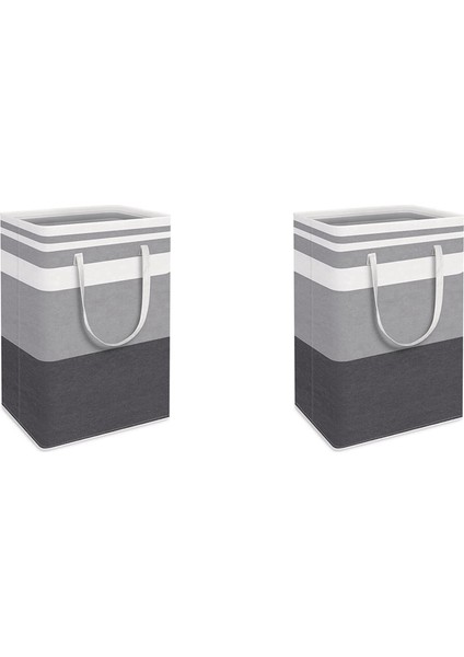 2x 75L Çamaşır Sepet Çantası Su Geçirmez Yıkama Sepetleri Giysiler Için Uzatılmış Kulplı Çamaşır Çamaşır Sepeti A (Yurt Dışından)