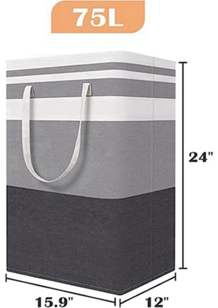 2x 75L Çamaşır Sepet Çantası Su Geçirmez Yıkama Sepetleri Giysiler Için Uzatılmış Kulplı Çamaşır Çamaşır Sepeti A (Yurt Dışından) fırsatları