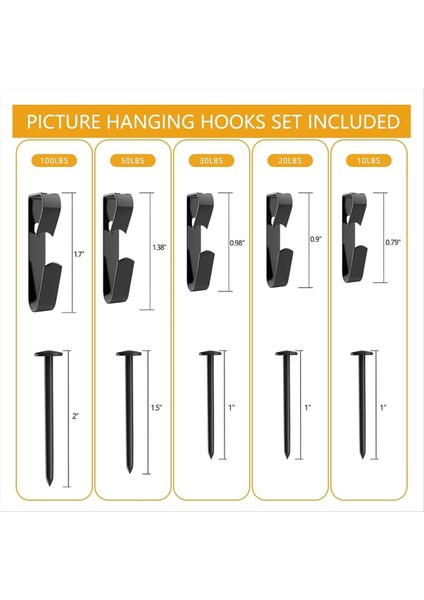 220 Pcs Resim Askıları 5 Boyutta Resim Asma Kiti Resim Çerçevesi Askıları Resim Için Çerçeve Askısı Kiti Tuval Ayna (Yurt Dışından) modelleri