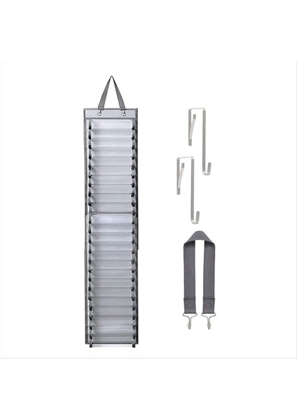 24 Bölmeler Vinil Depolama Organizatör Tutucu Asma Çanta El Sanatları Viniller Rulo Depoları Rafı Kapı Odanın Arkasında Asılı Cep (Yurt Dışından)