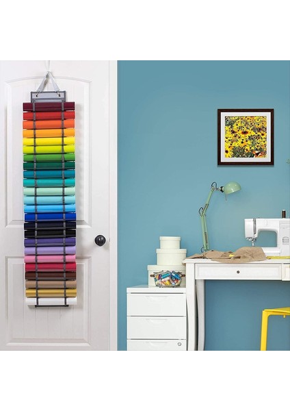 24 Bölmeler Vinil Depolama Organizatör Tutucu Asma Çanta El Sanatları Viniller Rulo Depoları Rafı Kapı Odanın Arkasında Asılı Cep (Yurt Dışından) fiyatları