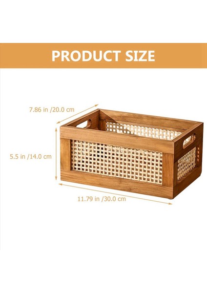 2x Dekoratif Sepet Kitabı Depolama Sepeti Dokuma Sepetleri Düzenleme Kreş Yatak Odası Rattan Banyo (S) (Yurt Dışından) fırsatları