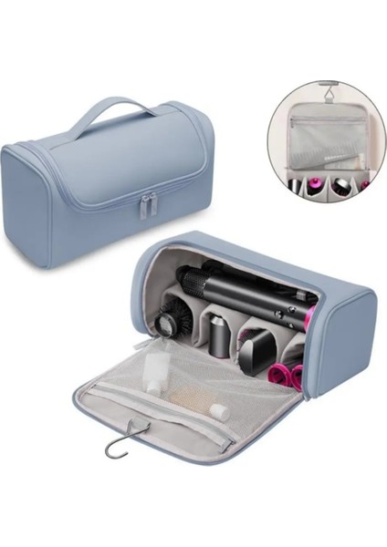 Taşınabilir Gizli Kanca Saç Kurutma Kutusu Kayma Önleyici Kuaförlük Alet Çantası Su Geçirmez Büyük Kapasiteli Depolama Çantası Pembe (Yurt Dışından) fiyatları