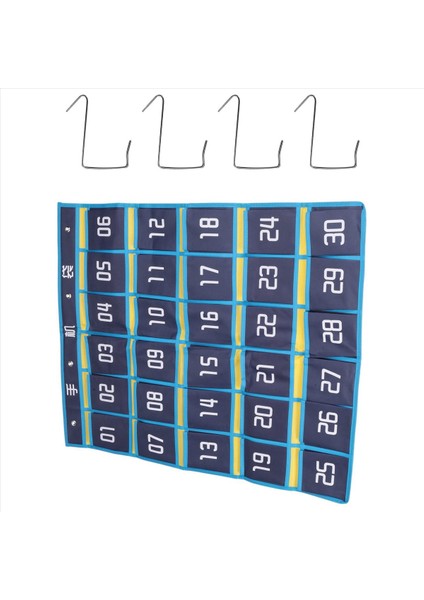 6x 30 Numaralı Cepler Grafik Cep Telefonu Asma Organizatör Sınıf Hesap Makinesi Için Depolama Çantası Telefon Tutucuları (Yurt Dışından) modelleri