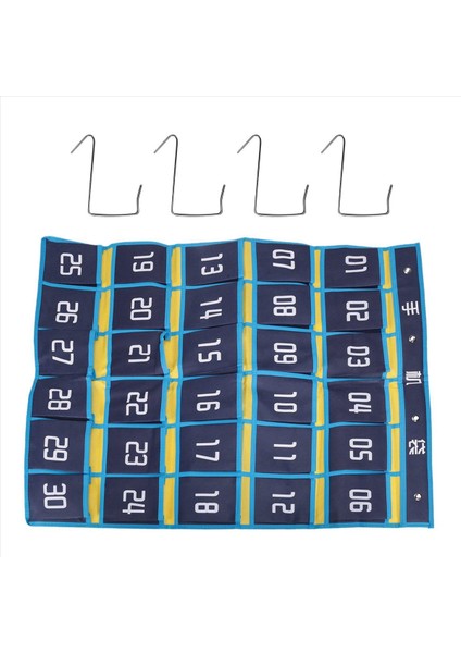 6x 30 Numaralı Cepler Grafik Cep Telefonu Asma Organizatör Sınıf Hesap Makinesi Için Depolama Çantası Telefon Tutucuları (Yurt Dışından) fırsatları