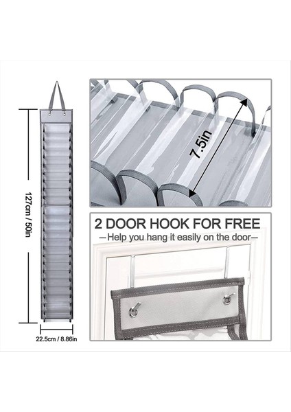 24 Bölmeler Vinil Depolama Organizatör Tutucu Asma Çanta El Sanatları Viniller Rulo Depoları Rafı Kapı Odanın Arkasında Asılı Cep (Yurt Dışından) indirimleri