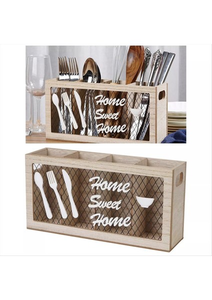 Ahşap Tesis Tutucu Mutfak Aksesuarları Mutfak ve Ev Için Çatal Kaşığı Gümüş Sabah Organizatörü B (Yurt Dışından) modelleri