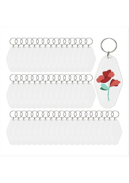 50PCS Boş Motel Anahtar Yüzük Anahtar Halkalarla Toplu Vinil Dıy Crafts Anahtarlık ve Bagaj Tag B Için Anahtar Etiketi (Yurt Dışından)