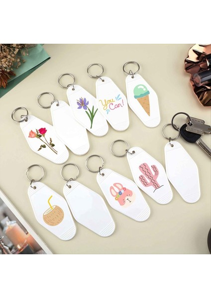 50PCS Boş Motel Anahtar Yüzük Anahtar Halkalarla Toplu Vinil Dıy Crafts Anahtarlık ve Bagaj Tag B Için Anahtar Etiketi (Yurt Dışından) indirimleri