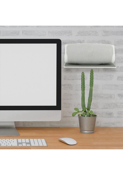 Bluetooth Hoparlör Web Kamerası Cep Telefonları Oyuncak-Beyaz Için 3x Duvar Raf Hoparlör Standı Akrilik Duvar Montaj Ekran Rafı (Yurt Dışından) fiyatları