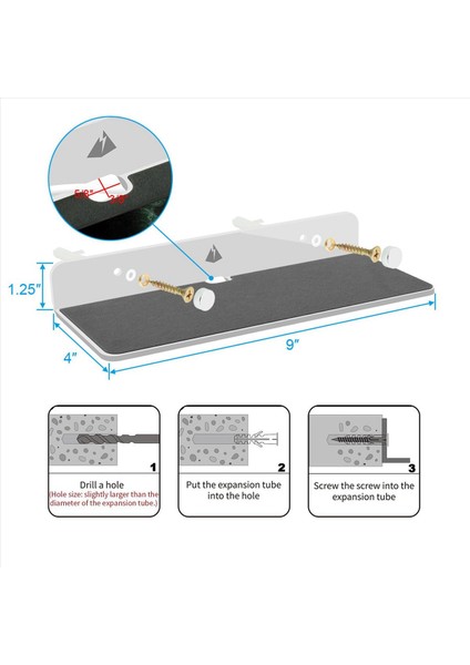 Bluetooth Hoparlör Web Kamerası Cep Telefonları Oyuncak-Beyaz Için 3x Duvar Raf Hoparlör Standı Akrilik Duvar Montaj Ekran Rafı (Yurt Dışından) fırsatları