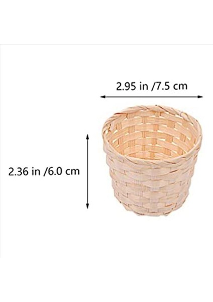 10 Adet Mini Dokuma Sepetleri Parti Favedileri Için Tutamak Olmayan Sepetler Çeşitli Durumlara Uygun Dekor (7 5X6CM) (Yurt Dışından) modelleri