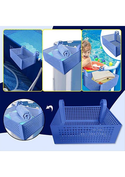 Havuz Kenarındaki Depolama Sepeti Geri Çekilebilir Havuz Oyuncak Sepeti Havuz Aksesuarları Yer Üstü Havuzların Çoğunda Uygun Olan Havuz Aksesuarları (Yurt Dışından) fırsatları