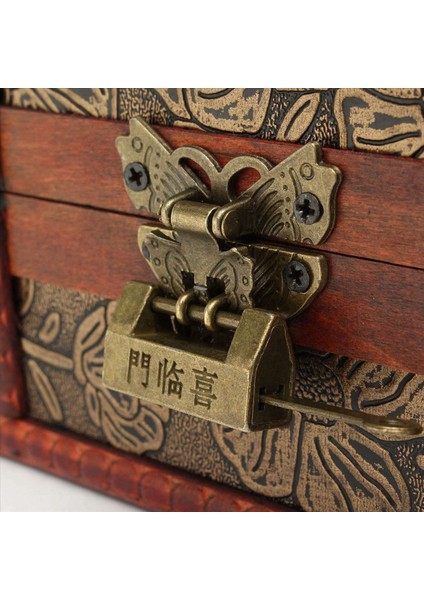 3x Büyük Dekoratif Biblo Takı Kilit El Yapımı Vintage Ahşap Depolama Kutusu (Yurt Dışından) modelleri