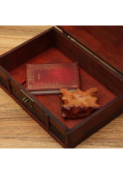 3x Büyük Dekoratif Biblo Takı Kilit El Yapımı Vintage Ahşap Depolama Kutusu (Yurt Dışından) indirimleri