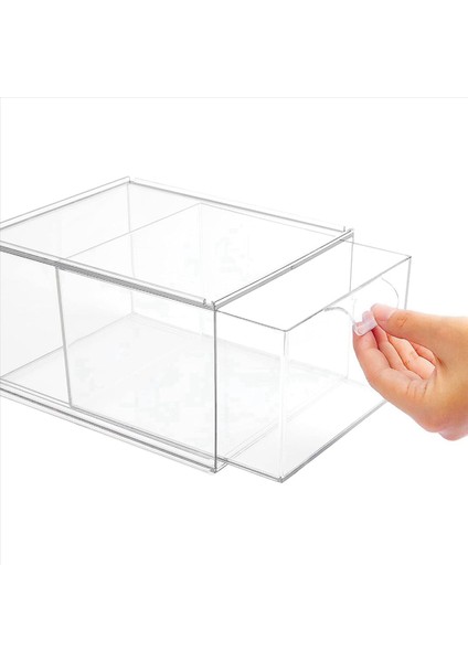 4 Paket Istiflenebilir Makyaj Organizatörü Depolama Çekmeceleri Akrilik Banyo Organizatörü Temiz Plastik Saklama Kutusu (Yurt Dışından) modelleri