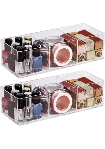 Şeffaf Akrilik Kozmetik Katmanlı Saklama Kutusu Soyunma Masası Kozmetik Depolama Kutusu Masaüstü Çekmece Saklama Kutusu A (Yurt Dışından)