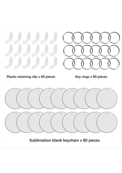 Sublimasyon Anahtarlık Boşlukları Çift Side 80 Mdf Süblimasyon Anahtarları Boş 160 Halka ve Klips (Yurt Dışından) modelleri