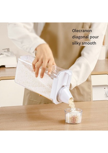 Mühürlü Ev Tahıl Depolama Kutusu Şeffaf Pirinç Kovası Mutfak Depolama Kavanozu Makarna Konteyneri 2300ML (Yurt Dışından) fırsatları