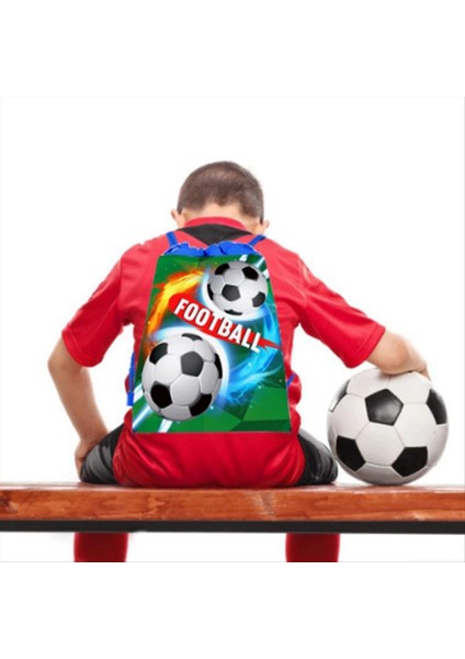 Futbol Dokunmayan Ler Çanta Futbol Şeker Paketleme Atıştırmalıkları Depolama Çantaları Çocuklar Için Sırt Çantası Çekme Spor Partisi D (Yurt Dışından) fırsatları