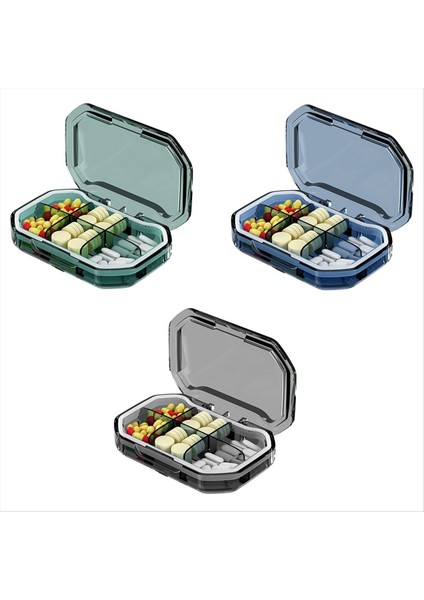 6 Izgara Taşınabilir Ilaç Kutusu Büyük Kapasiteli Mühürlü Şeffaf Neme Dayanıklı Hap Küçük Mücevher Depolama Kutusu (Yurt Dışından)