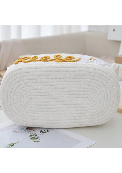 Halat Depolama Sepeti Ev Eşyaları Masaüstü Kıyafetleri ve Oyuncaklar Için Kulplu Gri (Yurt Dışından) modelleri