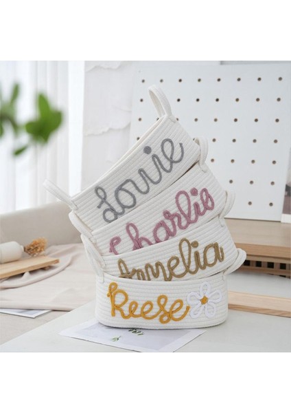 Halat Depolama Sepeti Ev Eşyaları Masaüstü Kıyafetleri ve Oyuncaklar Için Kulplu Gri (Yurt Dışından) fırsatları