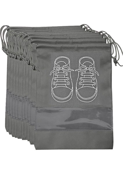 Ayakkabı Depolama Çantası Taşınabilir Seyahat Çantası Gardırop Çantası Su Geçirmez Cep Kıyafetler Için Şeffaf Asma Çanta (Yurt Dışından)