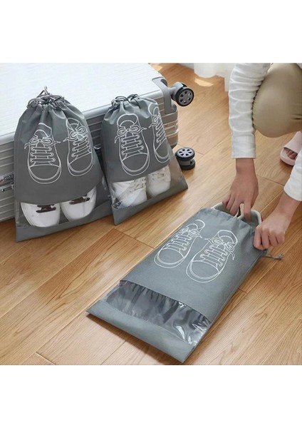 Ayakkabı Depolama Çantası Taşınabilir Seyahat Çantası Gardırop Çantası Su Geçirmez Cep Kıyafetler Için Şeffaf Asma Çanta (Yurt Dışından) fiyatları
