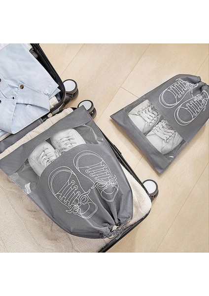 Ayakkabı Depolama Çantası Taşınabilir Seyahat Çantası Gardırop Çantası Su Geçirmez Cep Kıyafetler Için Şeffaf Asma Çanta (Yurt Dışından) modelleri