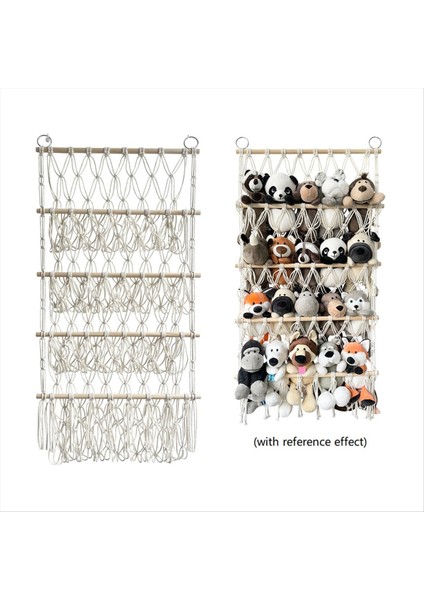 Duvar Asma Organizatör Dolgulu Hayvan Oyuncak Net Hammock Kreş Peluş Oyuncak Depolama Boho Macrame Çok Molor (Yurt Dışından) indirimleri