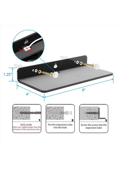 Bluetooth Hoparlör Için 5x Duvar Raf Hoparlör Standı Akrilik Duvar Montaj Ekran Rafı Web Kamerası Cep Telefonları Oyuncak-Siyah (Yurt Dışından) fırsatları