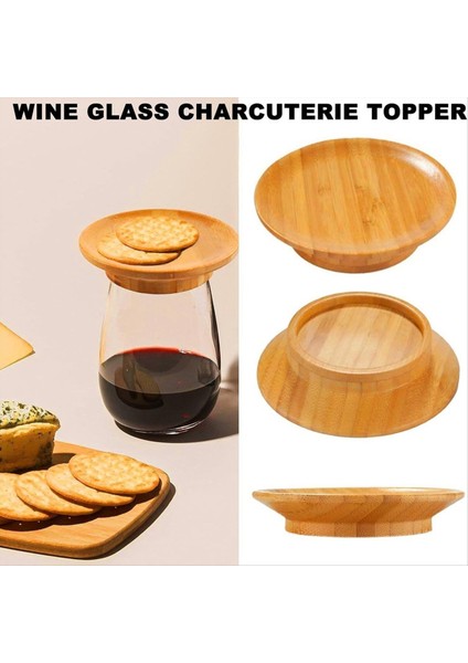 10PCS Şarap Bardağı Charcuterie Topper Cam Charcuterie Tahta Topper Bambu Şarap Cam Topper Bardak Altlık (Yurt Dışından) indirimleri