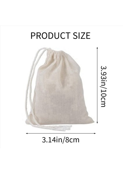 200 Adet Çizme Pamuk Torbaları Muslin Çantaları Çay Demleme Çantaları (4 x 3 Inç) (Yurt Dışından) fırsatları