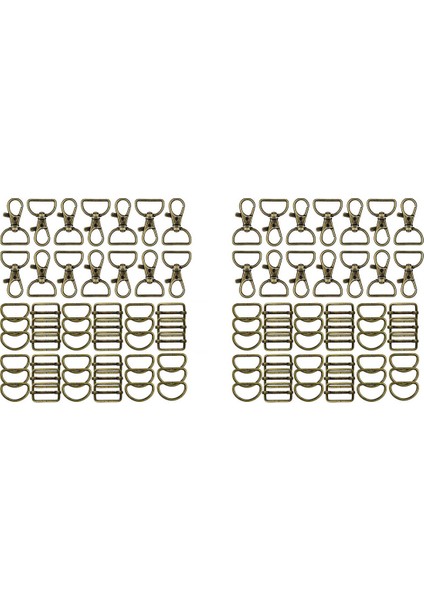 112PCS Anahtar Zincir Kancaları Düzeklü Çanta Için Çanta Donanımı Set Donanım Kordon Çıtçıt Kancaları Döner Tokatlar (Yurt Dışından)