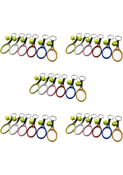 30PCS Mini Tenis Raket Topu Anahtarlık Kolye Çanta Çanta Aksesuarları Çanta Sporu Reklam Hayranları Lik Eşyalar Anahtar Yüzük (Yurt Dışından)