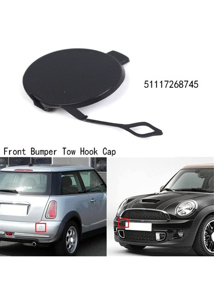 51117268745 Ön Tampon Çekme Kanca Kapağı Çekme Göz Kapağı 51117268745 Bmw Mini R55-R57 (Yurt Dışından)