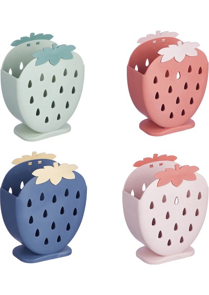 Yemek Çubuğu Kafesi Mutfak Ayakta Çok Işlevli Çubuk Kafesi Çift Katmanlı Drenaj Çubuğu Kutu Plastik Çubuk Tüpü (Yurt Dışından)